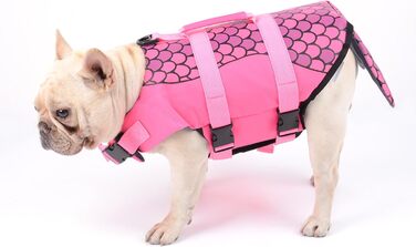 Світшот для собак 'Акула' - рятувальний жилет для Французького бульдога (розмір M, русалка)