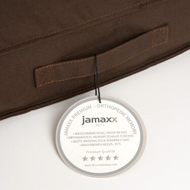 Jamaxx Pets Преміум ортопедичний лежак для собак із пам’яттю форми, м'який матрац із вінтажної канвас-тканини, розмір S 65x50 см, для маленьких собак, легко прати