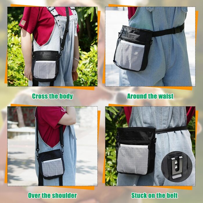 Сумка для ласощів для собак CONLI з портативним мискою та клікером для тренувань, диспенсер для пакетів, аксесуар для дресирування