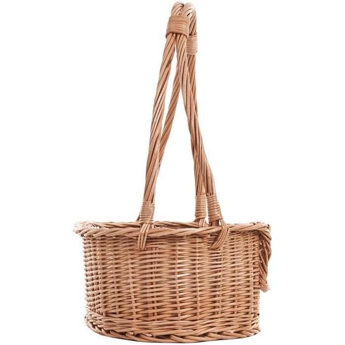 Корзина для тварин Weidentierkorb з прутької, переноска для кота з ручкою, лежанка для собаки з подушкою