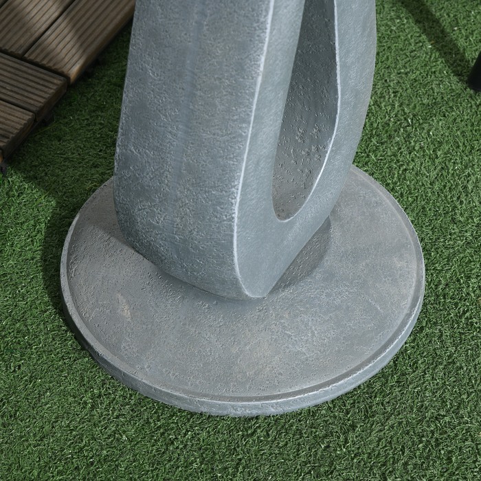 Outsunny Bird Bath Ванна для птахів з підставкою в кам'яному вигляді, годівниця для птахів, ванна для диких птахів для саду та балкона, сіра, 51см| Аосом