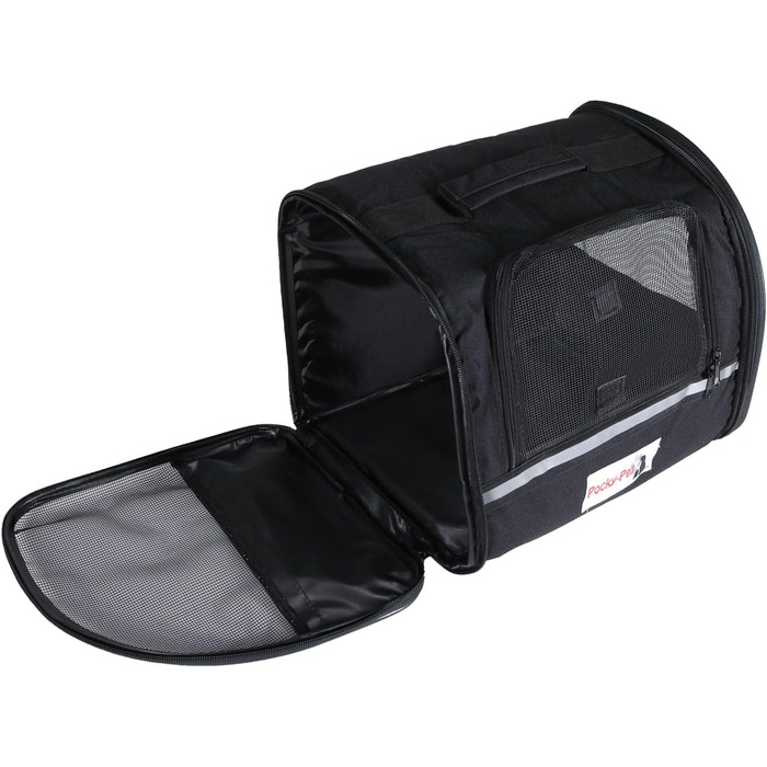 Транспортна сумка для собак H4L чорна 38x28x30 см - переноска, переносна сумка, бокс для собак