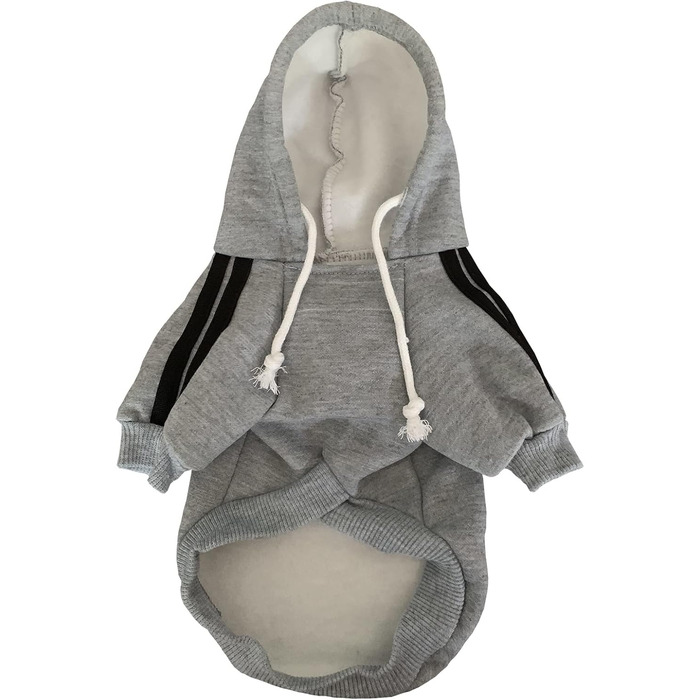 Світшот для собак Izefia Hund Hoodie: теплий флісовий худі для маленьких собак та котів (XS, сірий)