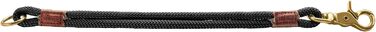 Нашийник для собак HUNTER OSS, мотузка, латунь, морський стиль, L-XL (чорний, 40 (S-M))