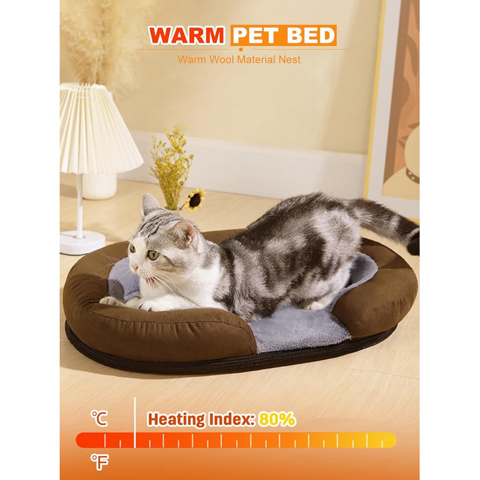 Ортопедичне ліжко для собак PETCUTE великих порід, зручне собаче ліжко з антиковзною основою та знімним, пральним чохлом, затишне ліжко для домашніх тварин, ліжко-диванчик для собак, кошик для собак середніх порід, колір кавовий (M)