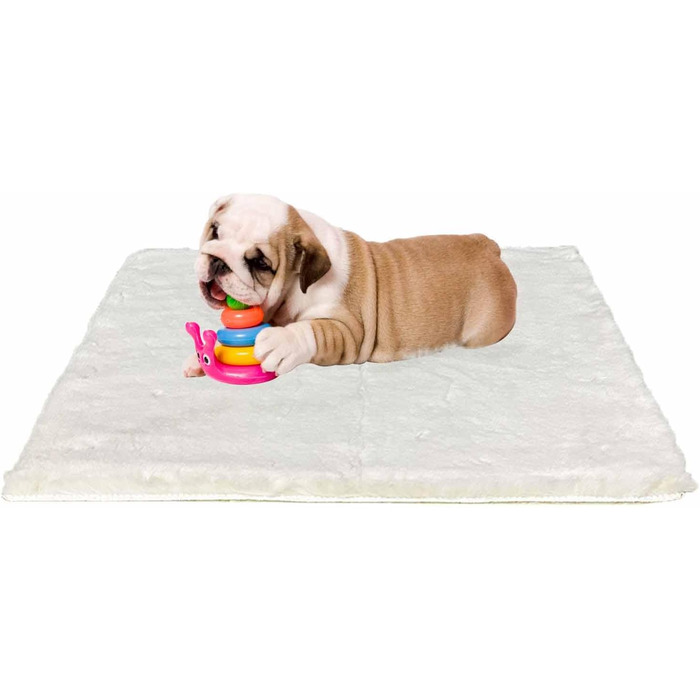 Килимок для собак середніх порід Ostlttyn 76x54 см - м'який, з неслизьким дном, бежевий