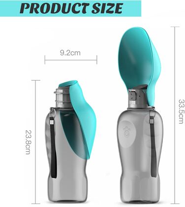 Фляга для собак PIWOSGOL 800 мл: для прогулянок, подорожей, кемпінгу та альпінізму