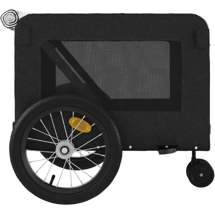 Причіп для собак Fasba: міцний, з відбивачами та прапором, для собак та котів, чорний, 135 x 68,5 x 73,5 см