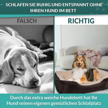 Крісло-ліжко для собак: м'яке, зручне, 61x48x18 см. Крісло для собак з флісу та нейлону, легко миється, підходить для маленьких та великих собак (Бежево-коричневе)