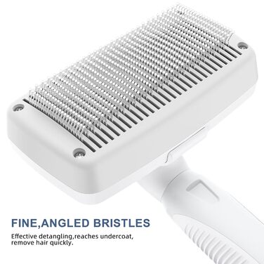 Зубна щітка для грумінгу собак та котів, щітка для вичісування шерсті - видаляє підшерсток, ковтуни та спутане волосся. Білий колір