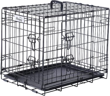Клітка для собак PETAPPY металевий вольєр XXL з ґратами, 91,5x58,5x65 см, знімний піддон