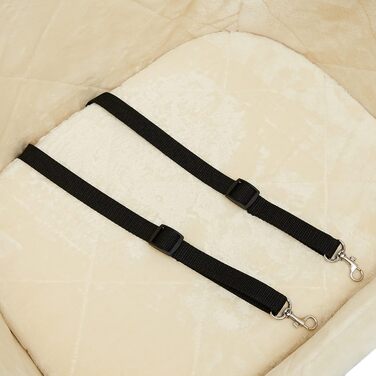 Підвищений автокрісло для тварин Amazon Basics, велике, 45,7 x 55,8 x 40,6 см (світло-коричневе)