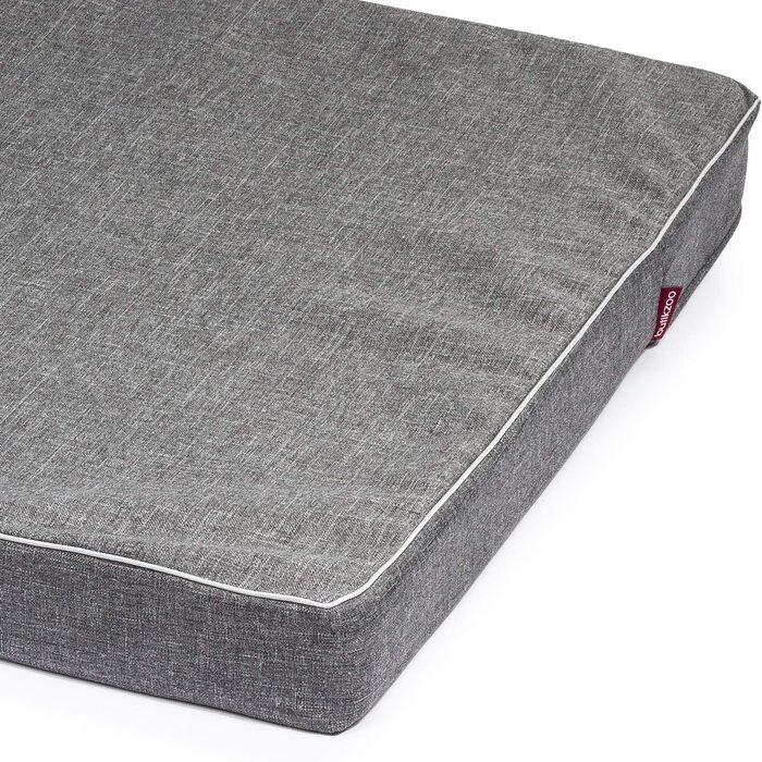Матрац для собак BOUTIQUE ZOO XL 120x100x6 см, лежак з кодурою, сірий, для великих і малих порід, елегантний, легко прати