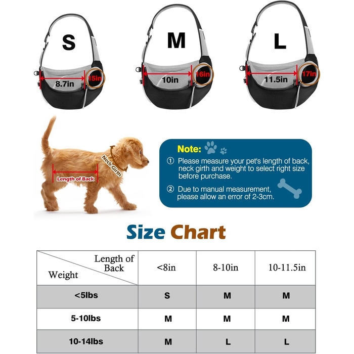 Pawaboo Сумка-переноска для собак, чорна, S - зручна та стильна переноска для подорожей