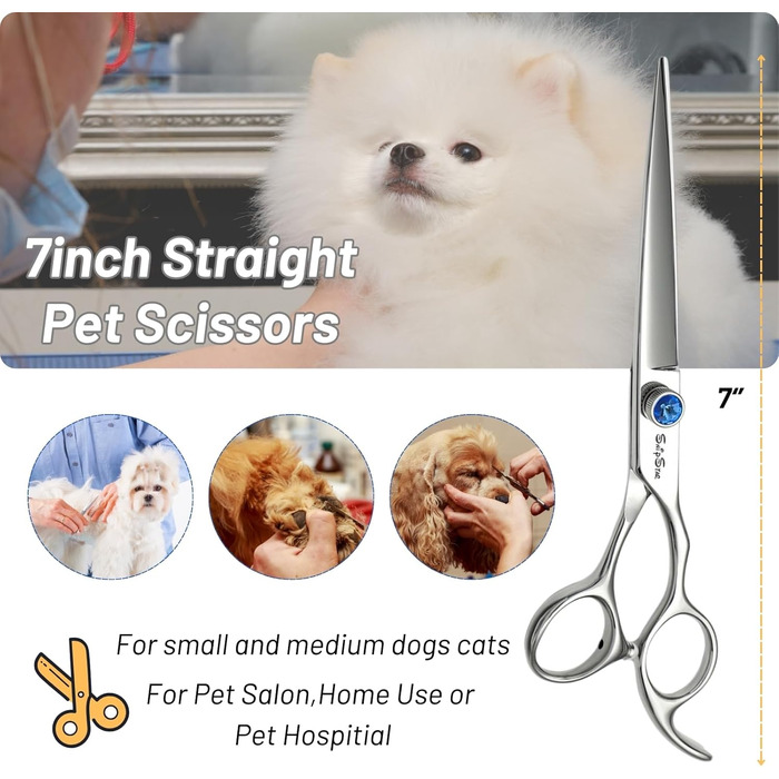 Професійна ножиця для грумінгу собак, JP440C з нержавіючої сталі, для собак, котів, кроликів, грумінг, догляд за шерстю
