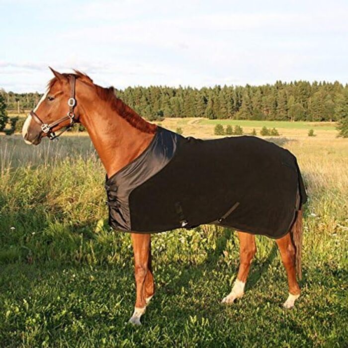 Килимок Back on Track Supreme Fleece, чорний, 135 см – флісовий, для коней