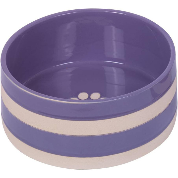 Керамічна миска Nobby Strio, фіолетово-кремовий колір, Ø 21,0 x 8,5 см, 2,00 л, 1 шт.
