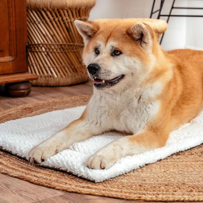 Килимок-підстилка для собак та котів Lionto, теплий, з підкладкою, 75x55 см, сірий. Миючий, з м'якою та зносостійкою стороною, для захисту від холоду.