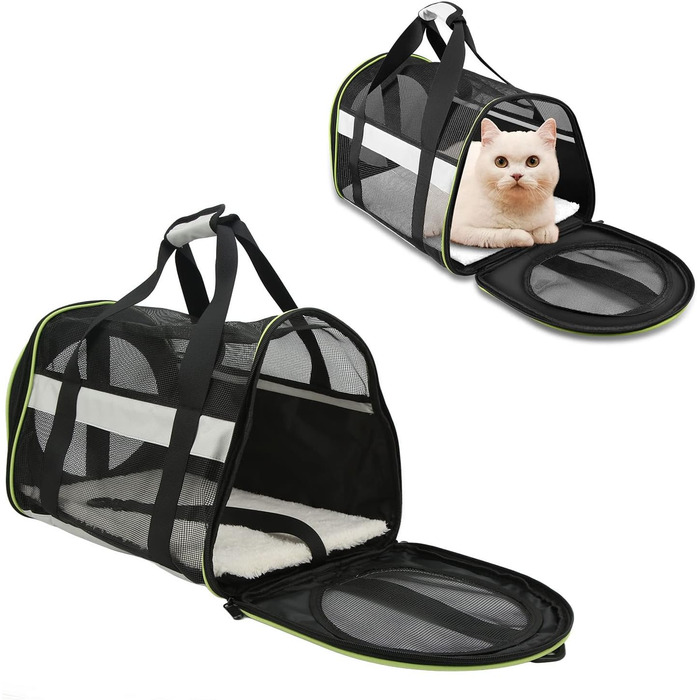 Транспортна сумка для домашніх тварин Cloimei Premium 600D Nylon, сіра, для котів та собак, 17 x 11 x 11 см