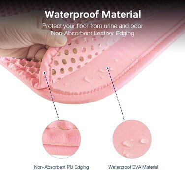 WePet Килимок для котячого лотка, лоток-мат для котів - середній розмір, стільникова структура, двошаровий килимок, без фталатів, для контролю сечі та води, легко миється, контролює розсипання наповнювача, 61 x 38.1 см, Бежевий (30x25 дюймів (упаковка з 1