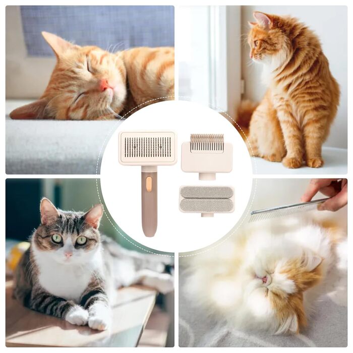 Бурштук для догляду за шерстю котів та собак, багатофункціональна щітка для вичісування, багаторазове аксесуар для розплутування, інструмент для чищення домашніх тварин
