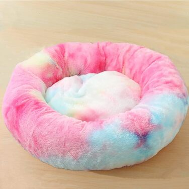 Ортопедичний лежак для собак та котів, великий, круглий, антистрес, Rainbow, 40 см, знімний чохол