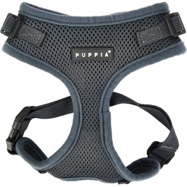 Шлея для собак Puppia Soft Harness RITEFIT сіра, розмір S