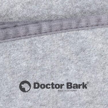 Doctor Bark м'яка флісова ковдра для собак, гіпоалергенна, пральна до 95°C, для дивану та лежака, 100x70 см, світло-сіра, Німеччина