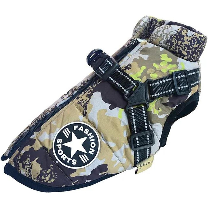 Зимова куртка для собак середніх та великих порід, теплий халат з отвором для повідка, водонепроникна куртка для Лабрадора, Чихуахуа, Французького бульдога, F, 5X-5XL