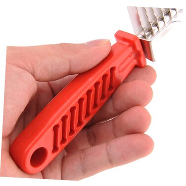 Набір гребінців для грумінгу тварин POPETPOP (3 шт.) - гребінець для собак та котів, для видалення шерсті, середній, червоний