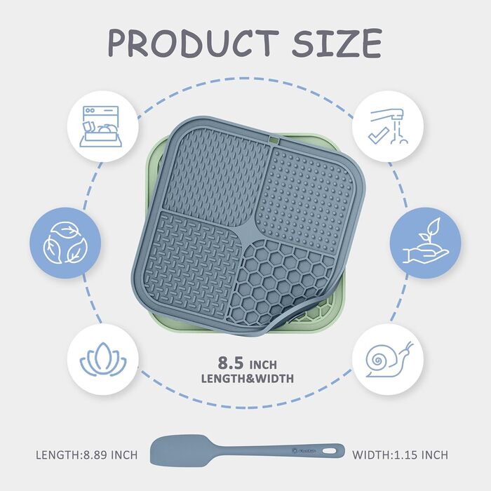 Килимок для собак з присосками, 2 шт. - повільне годування, зменшення тривоги та нудьги, для тренувань