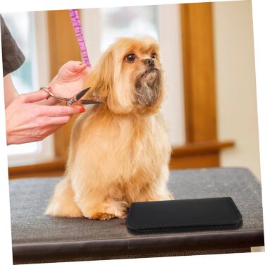 Набір для грумінгу домашніх тварин: ножиці з прямим та вигнутим лезом, довговічна цинкова легатура, ергономічний дизайн для точного стриження собак та котів, у комплекті сумка для зберігання