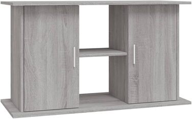 Тумба для акваріума Homgoday з полицями та відсіками, сірий Sonoma, 101x41x58 см, ДСП