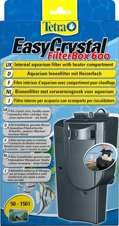 Акваріумний фільтр Tetra EasyCrystal Filterbox 600 для 50-150 л, механічна, біологічна та хімічна фільтрація, легке обслуговування, чиста та здорова вода