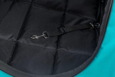 Велосипедний причіп для собак TRIXIE Limited Edition, чорний/бірюзовий, 80x75x86 см, до 30 кг