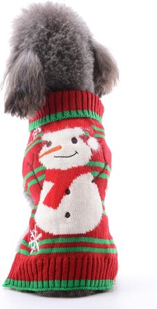 Пуловер для собак з бавовни, костюм для святкування Різдва, теплий зимовий пуловер, костюм для домашнього улюбленця, модна модель, подарунок (XXL, сніговик)
