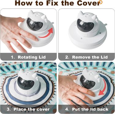 Інтерактивна іграшка для котів 3-в-1 Spessn: хованки, пір'я, лазерний вказівник. Електрична іграшка-головоломка для котів будь-якого віку. Біло-червоний колір, Ximi