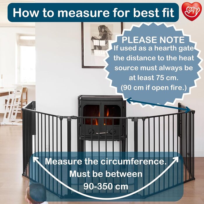 Захисне огорожа BabyDan Flex XXL, 90-350 см, чорна – захист дитини, для каміну, сходів, поділу кімнати, виготовлено в Данії