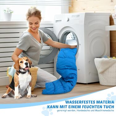 Водонепроникний килимок для собак Lohofrnny 110 x 68 см - м'який, зручний, для подорожей, кемпінгу, вологостійкий (оливковий, блакитний)