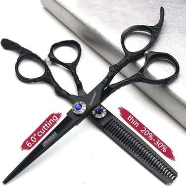 Професійні ножиці для перукарів 6/7 дюймів з візерунком троянд, комплект 2 шт., японська сталь