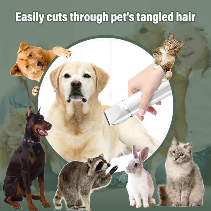 Машинка для стрижки собак EUJAM 4-в-1: професійна, миється (IPX7), для грумінгу лап, очей, вух та обличчя