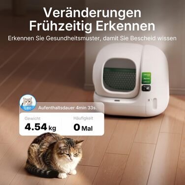 Самоочисний автоматичний туалет для котів PETKIT Purobot Max 3, 76л, з подвійною системою видалення запаху та збільшеним входом, білий