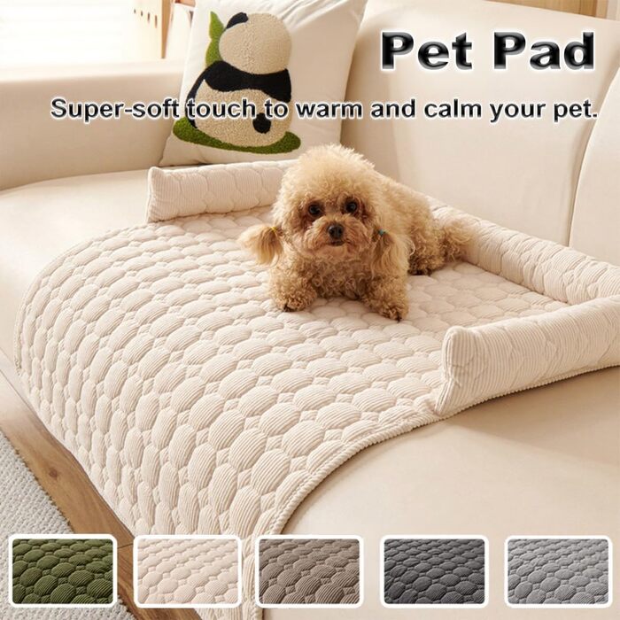 М'яка подушка-підстилка для собак, 75x75 см, темно-сіра. Захист дивану та підлоги від бруду та подряпин. Легко миється.