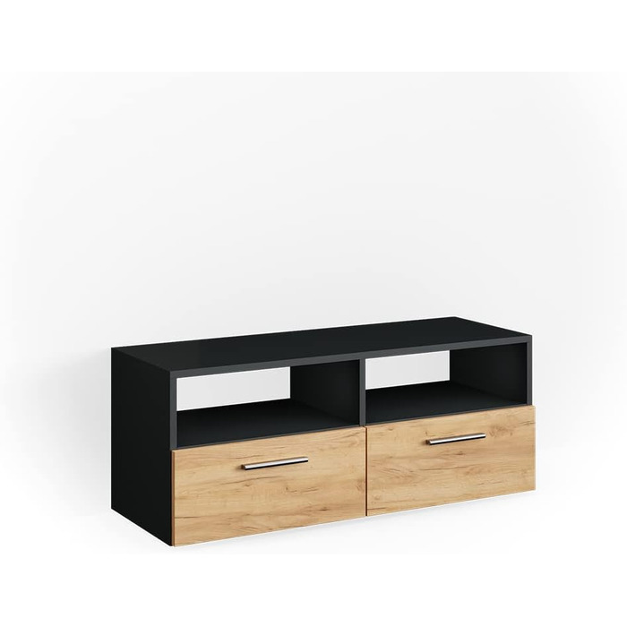 ТВ-тумба Vicco Diego, білий глянець, 95x38 см, антрацит