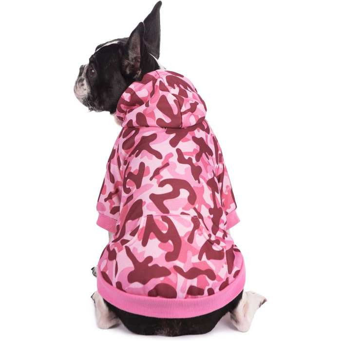 Теплий флісовий худі BT Bär з камуфляжним принтом для собак та котів, зимовий світшот, куртка, теплий одяг для маленьких та середніх тварин (зелений)