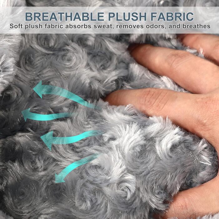 Велике собаче ліжко з неслизьким дном, кошик для собак/диван для домашніх тварин з тканини корд, піднятий борт, для лабрадора, німецької вівчарки, 89x64x23 см, сірий колір