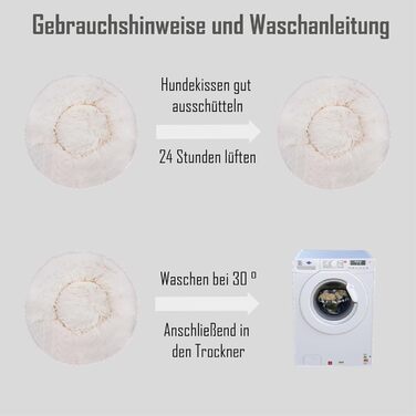 Крісло-лежанка для собак та котів MEDISAFETY Milou, м'яке, кругле, 70 см, бежеве