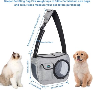 Сумка-переноска для собак та котів Ownpets, до 5.5 кг, з вентиляцією та регульованим ременем