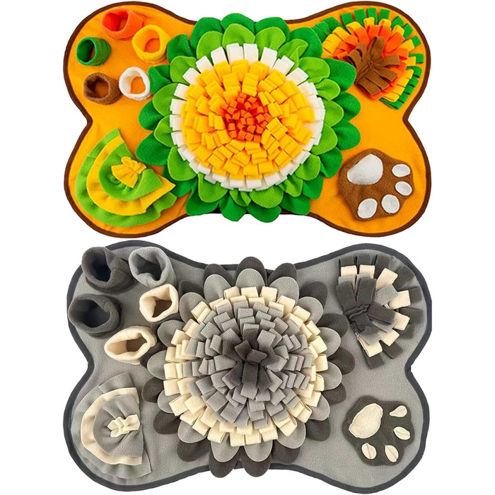 Килимок для собак, 63,5 x 43,2 см, великий, миючий, з дзвоником, нековзний, для ігор та тренування, сірий