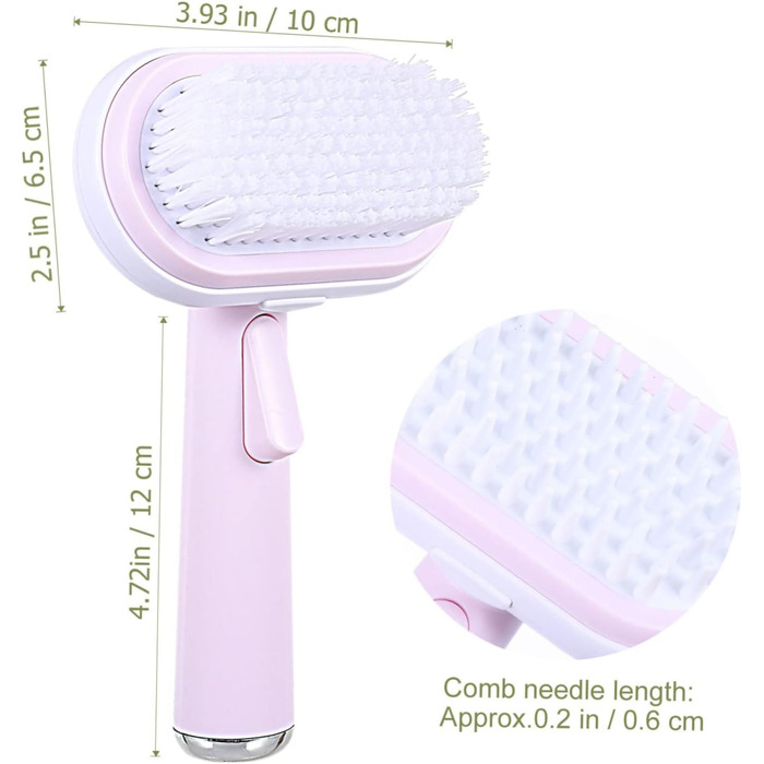 Щітка для котів BESPORTBLE з масажною функцією для догляду за шерстю, видалення шерсті, аксесуари для чищення котів з ергономічною ручкою